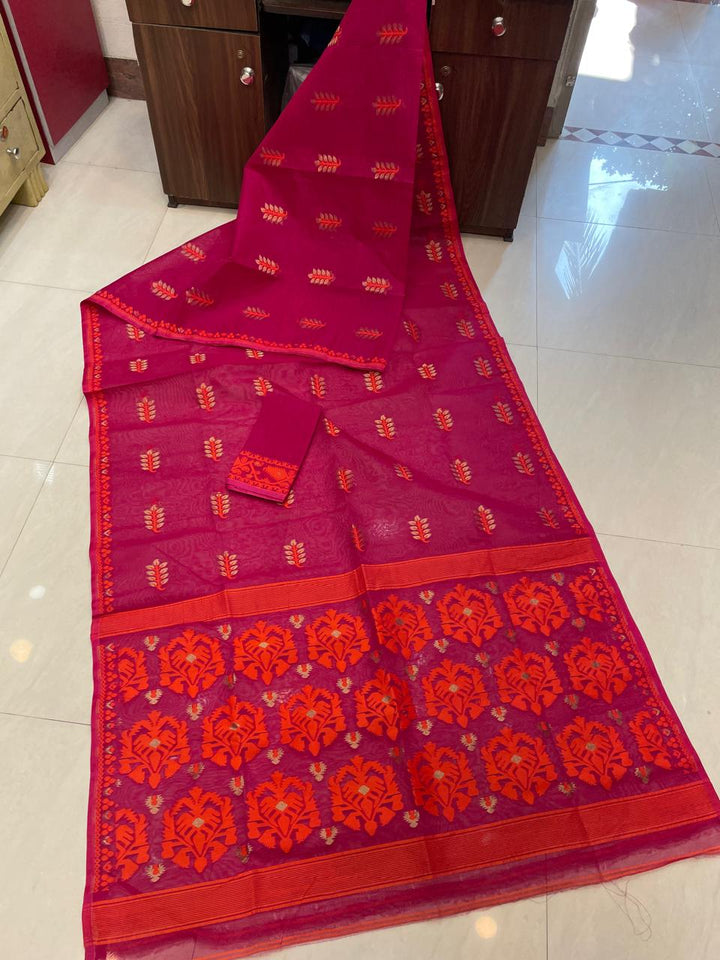 Ful Bagan Dhakai Jamdani Saree