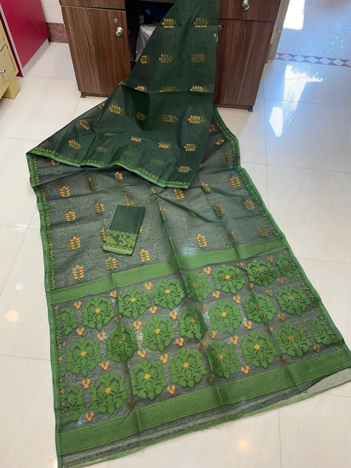Ful Bagan Dhakai Jamdani Saree