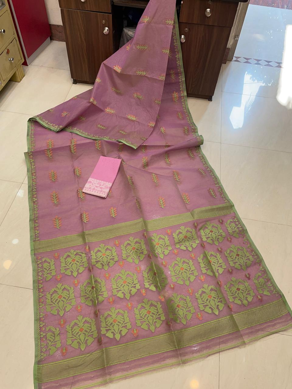 Ful Bagan Dhakai Jamdani Saree