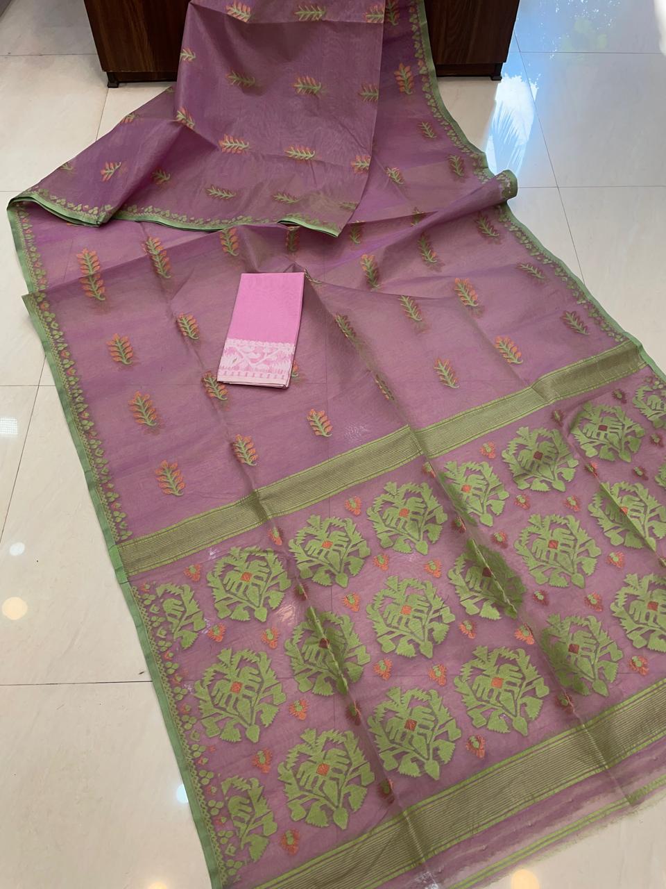 Ful Bagan Dhakai Jamdani Saree