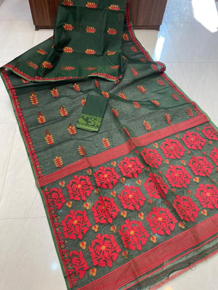 Ful Bagan Dhakai Jamdani Saree