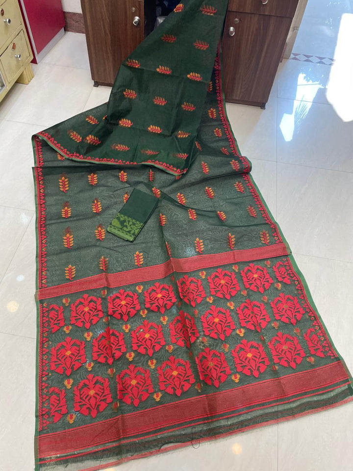 Ful Bagan Dhakai Jamdani Saree