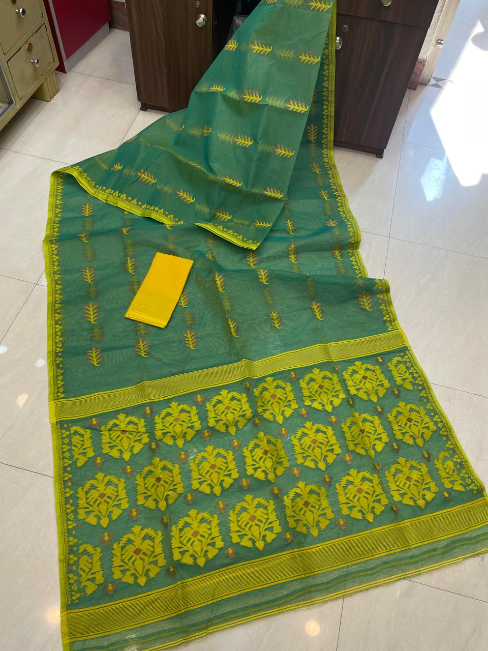 Ful Bagan Dhakai Jamdani Saree