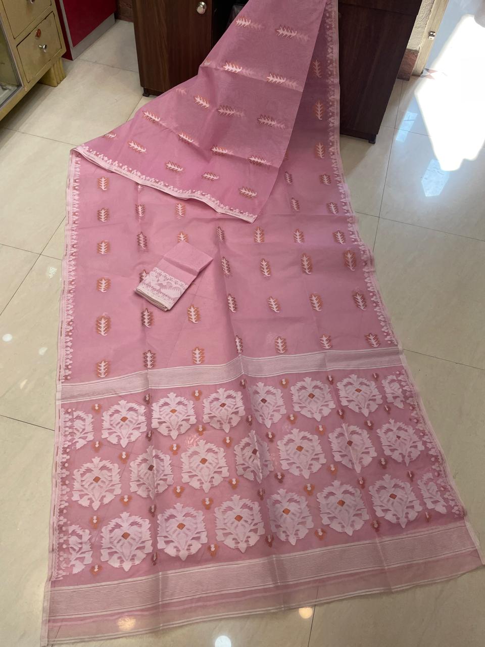 Ful Bagan Dhakai Jamdani Saree