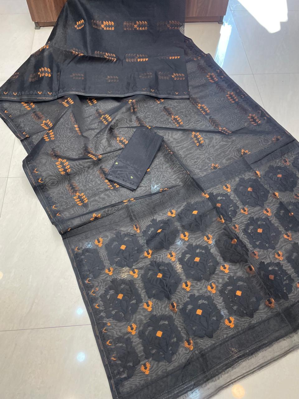 Ful Bagan Dhakai Jamdani Saree
