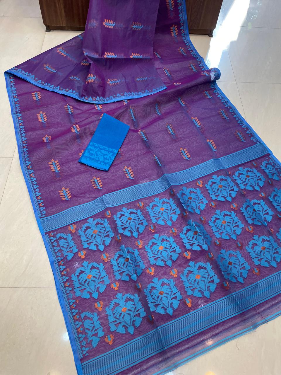 Ful Bagan Dhakai Jamdani Saree