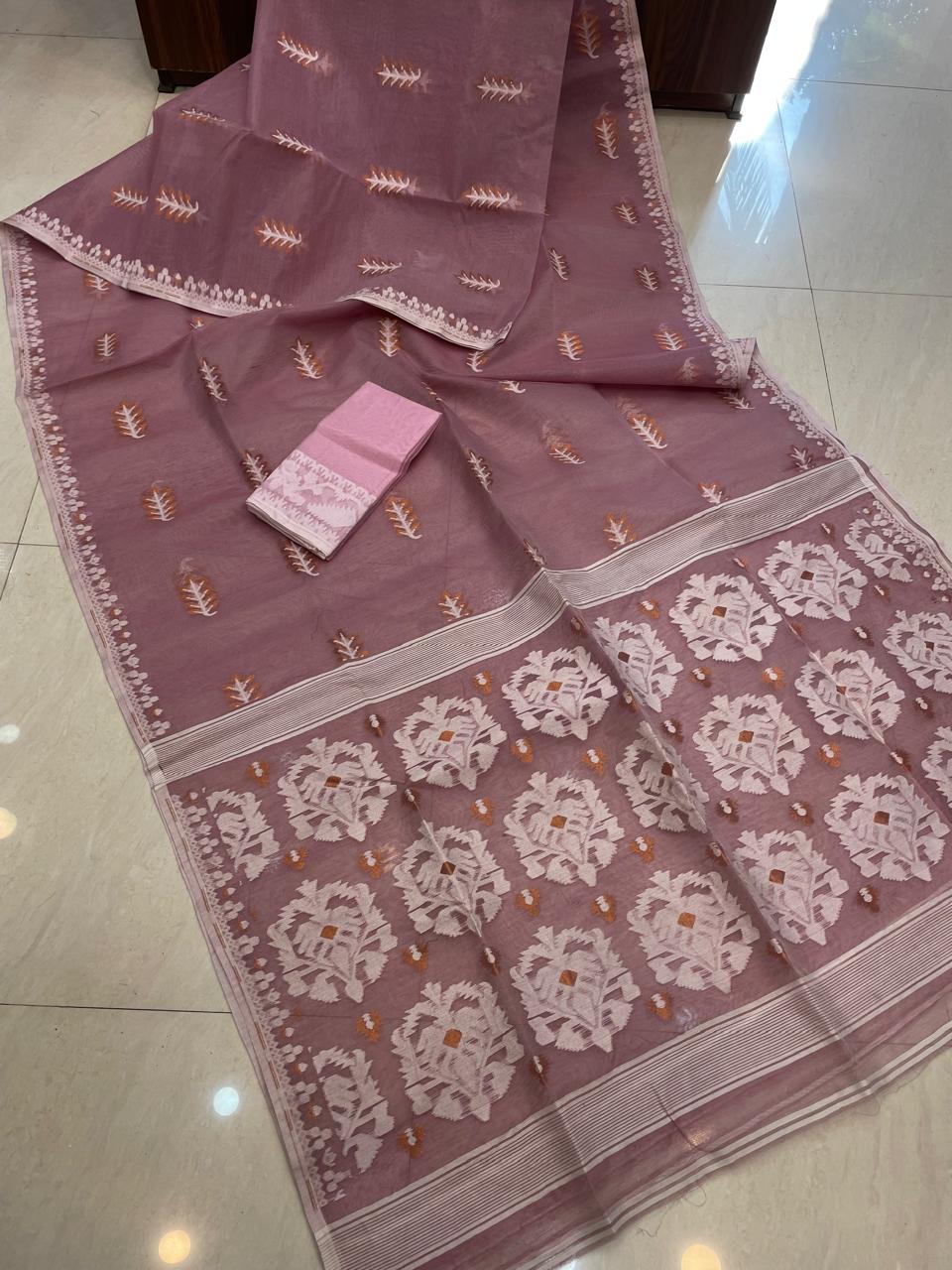 Ful Bagan Dhakai Jamdani Saree