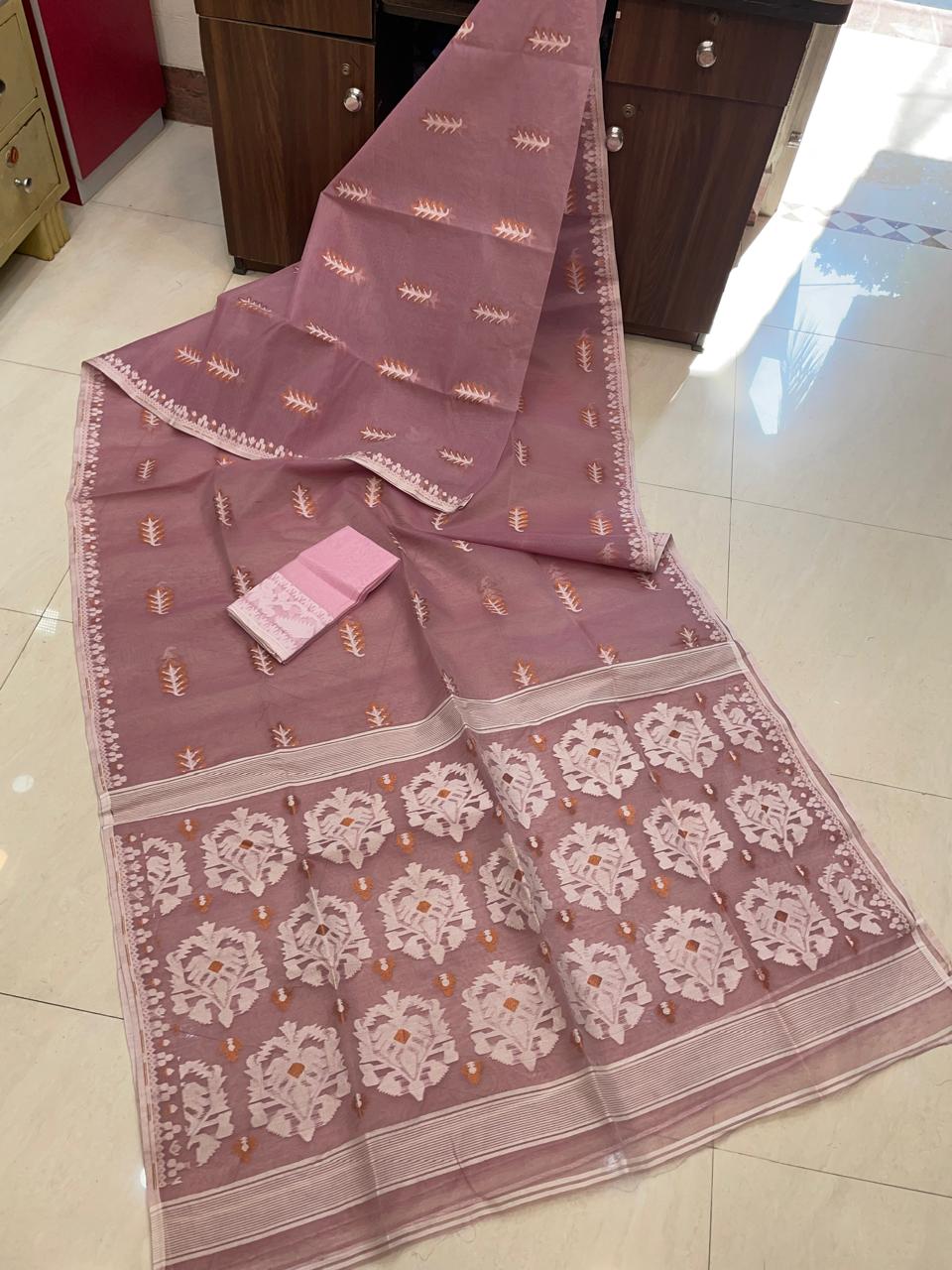 Ful Bagan Dhakai Jamdani Saree