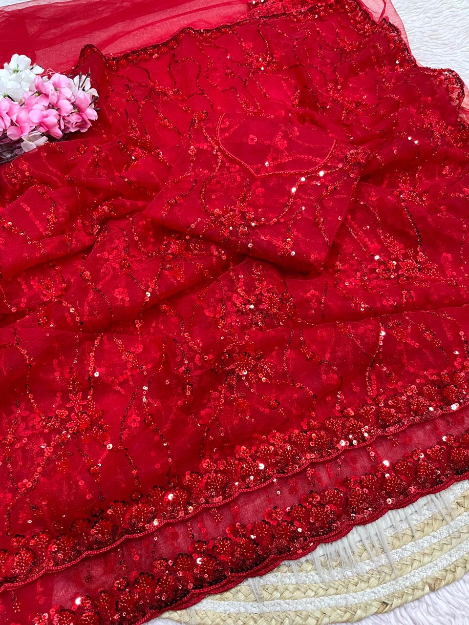 Shine in Silence fancy Silk Saree