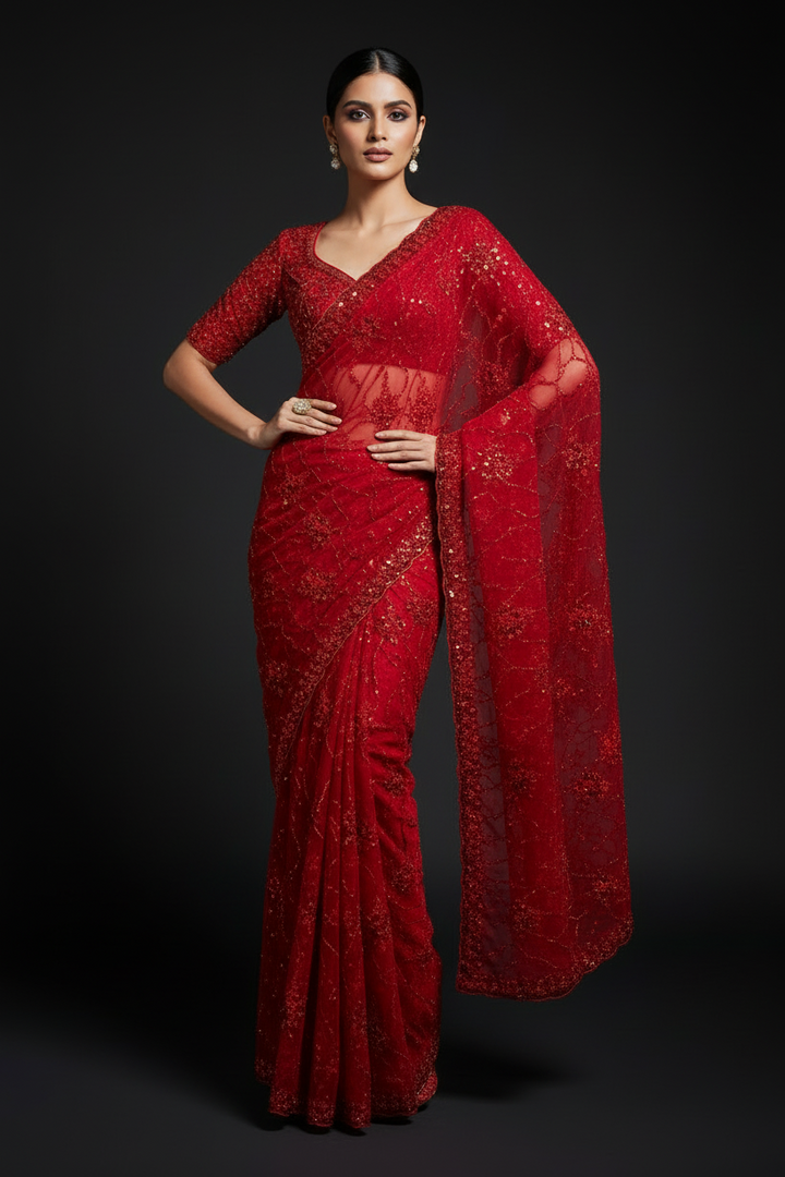 Shine in Silence fancy Silk Saree