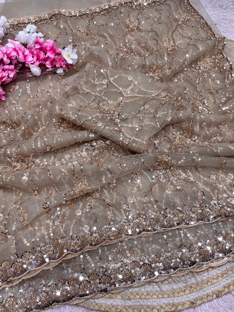 Shine in Silence fancy Silk Saree
