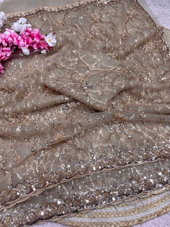 Shine in Silence fancy Silk Saree