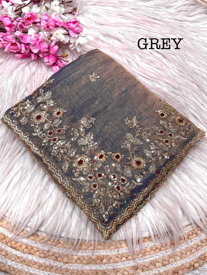 Florise Designer Embroidery Silk Saree