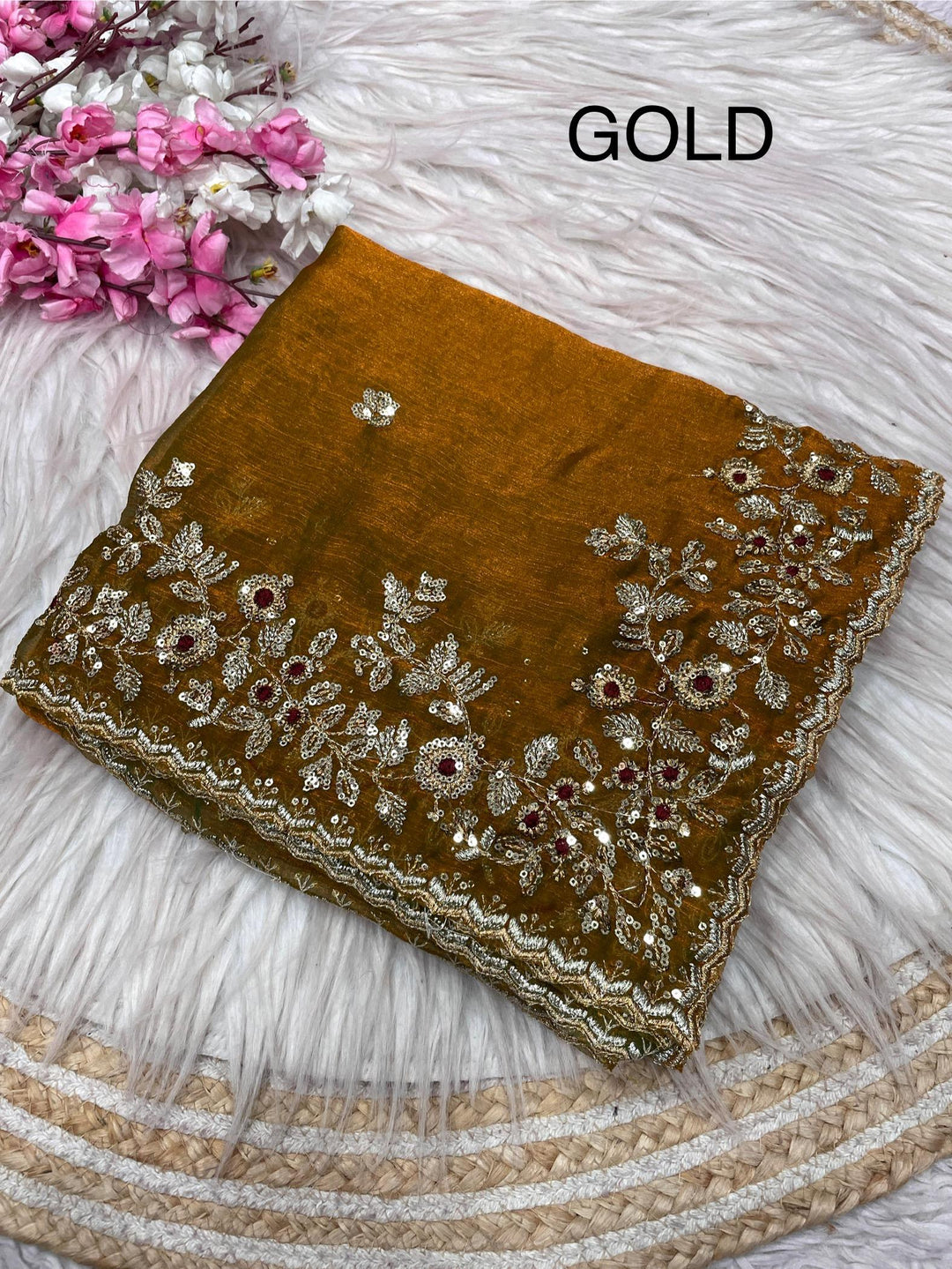 Florise Designer Embroidery Silk Saree