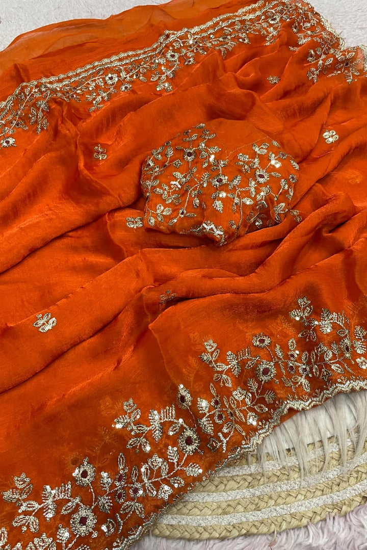 Florise Designer Embroidery Silk Saree