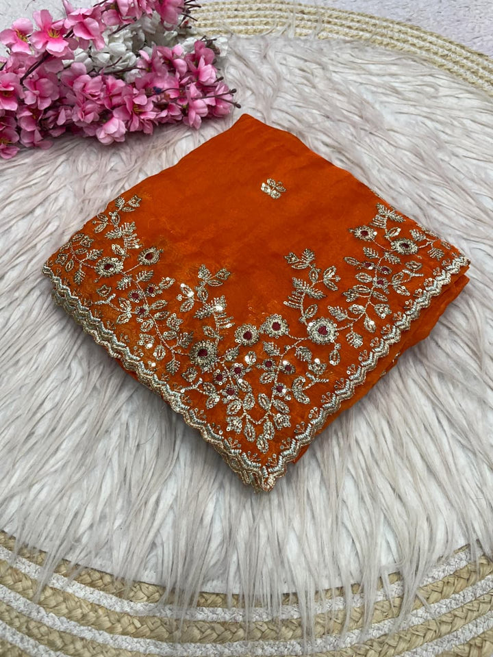 Florise Designer Embroidery Silk Saree