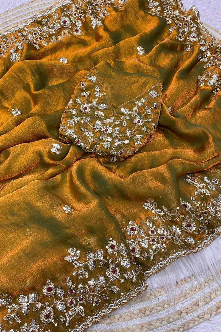Florise Designer Embroidery Silk Saree