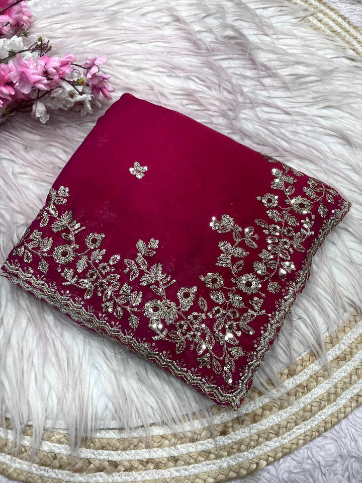Florise Designer Embroidery Silk Saree