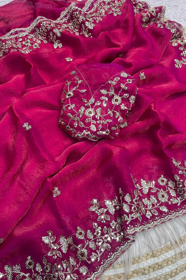 Florise Designer Embroidery Silk Saree