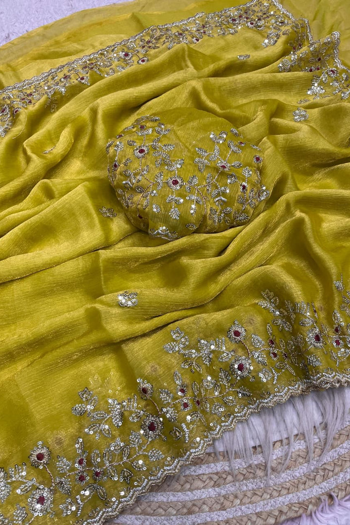 Florise Designer Embroidery Silk Saree