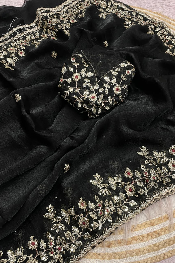 Florise Designer Embroidery Silk Saree