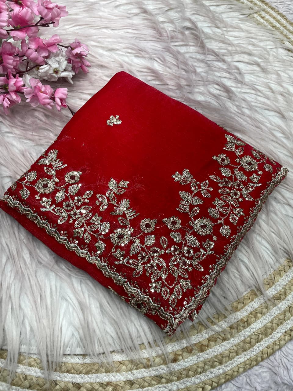 Florise Designer Embroidery Silk Saree