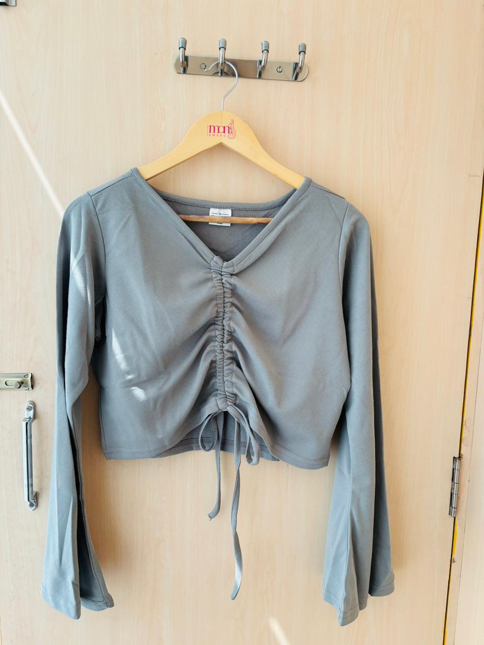 80s Style Crop Western Top
