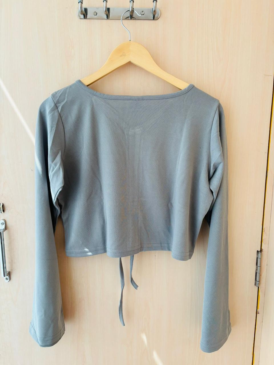 80s Style Crop Western Top