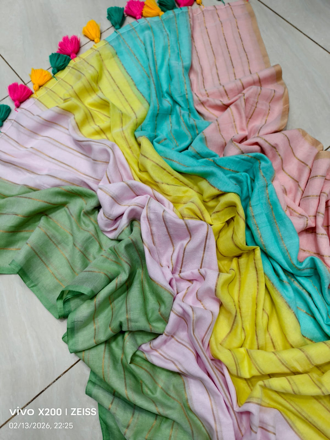 Morning Mist Mul Cotton Saree
