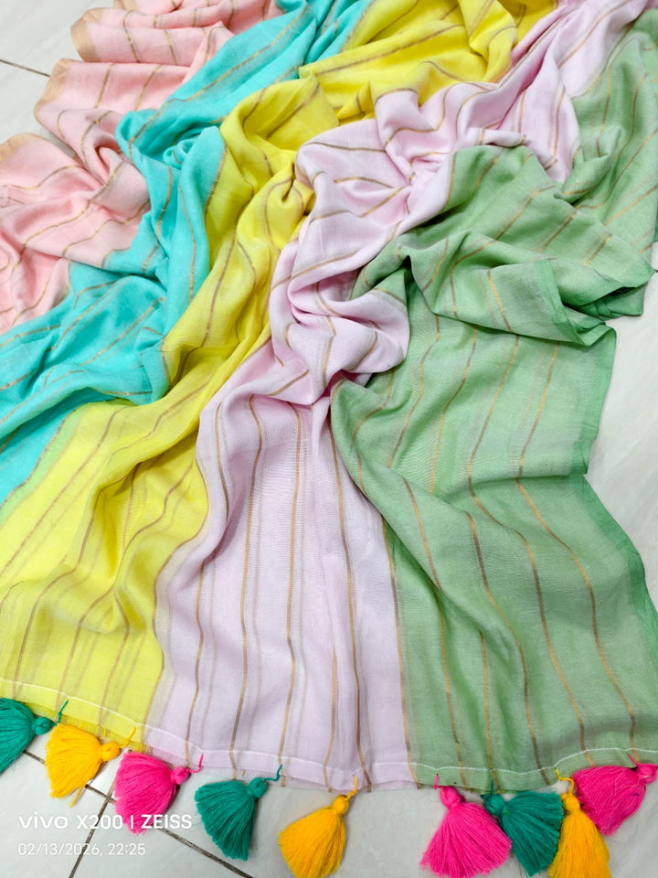 Morning Mist Mul Cotton Saree