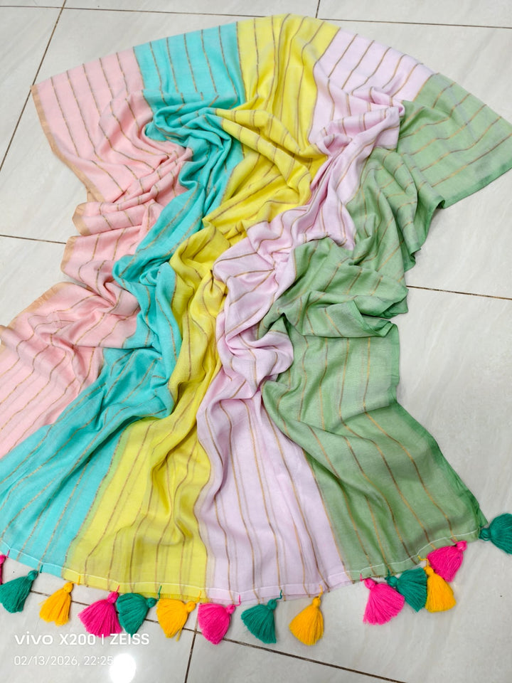 Morning Mist Mul Cotton Saree