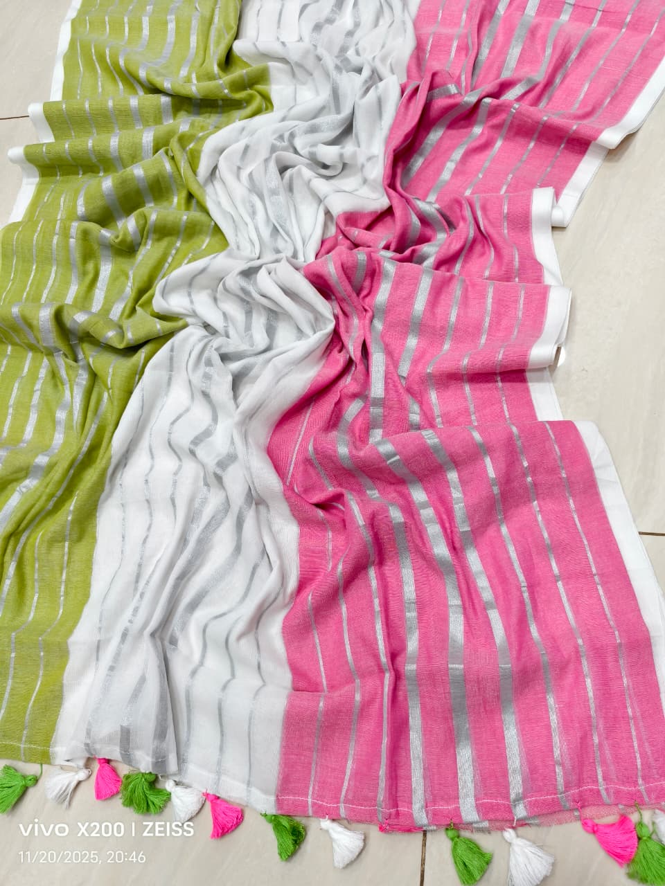Morning Mist Mul Cotton Saree