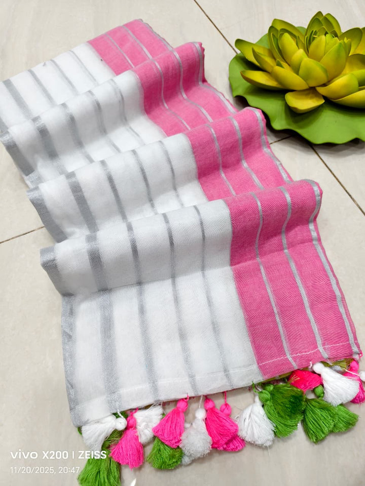 Morning Mist Mul Cotton Saree