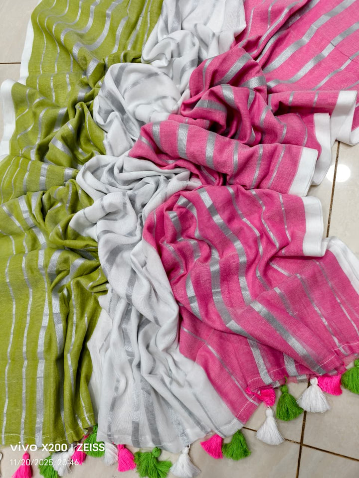 Morning Mist Mul Cotton Saree
