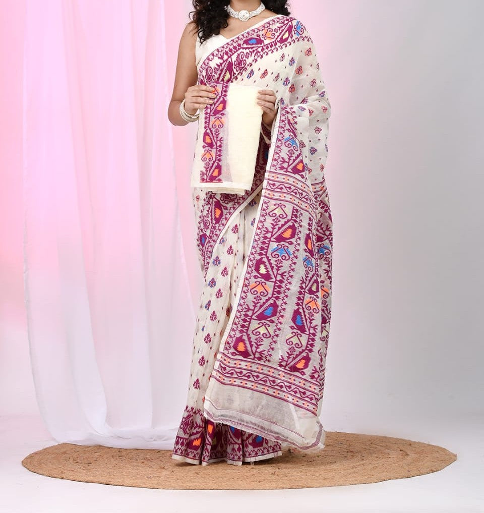 Sudarshana Dhakai Jamdani Saree