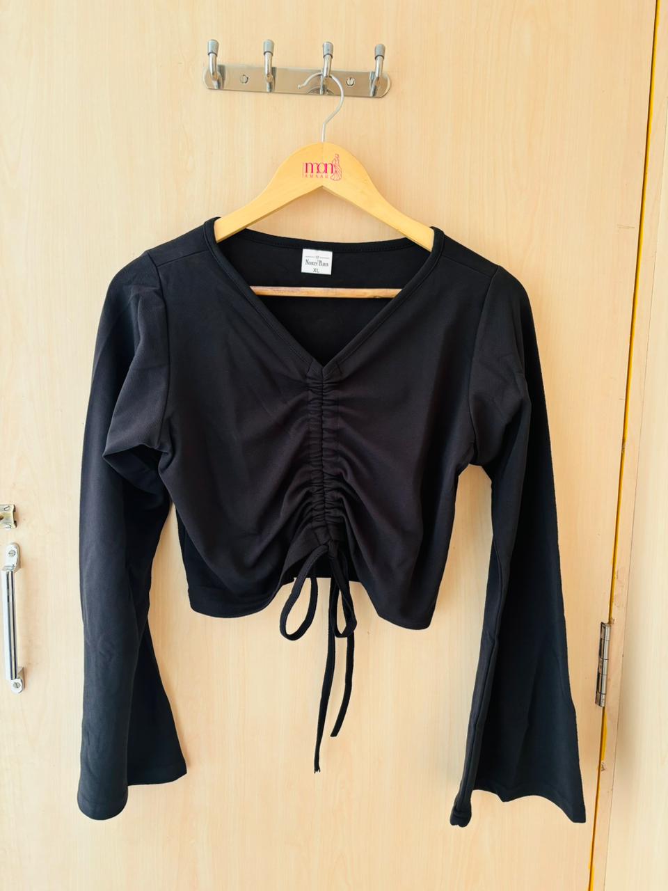 80s Style Crop Western Top