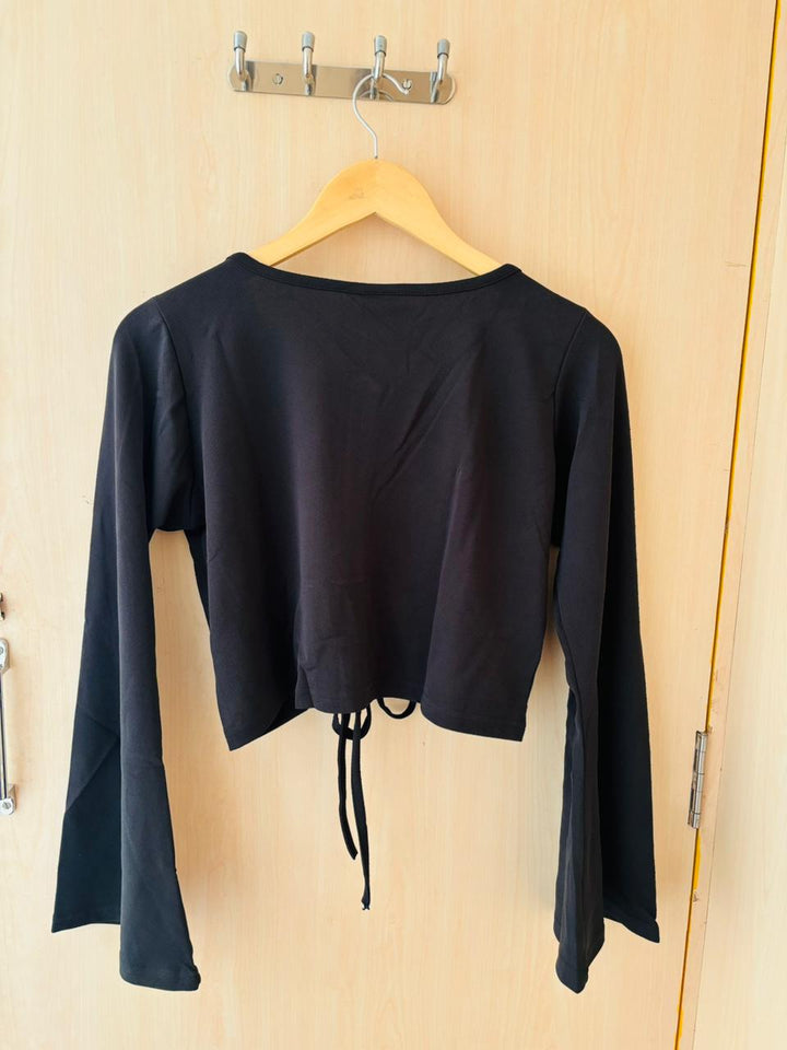 80s Style Crop Western Top