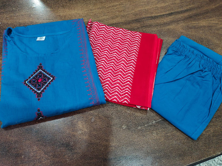 Pure Elegance Cotton Kurti  Suit