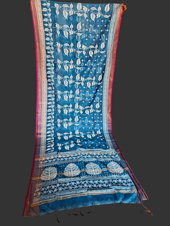 Tulir Tan Cotton Silk Saree