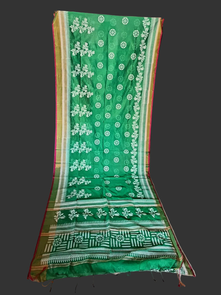 Tulir Tan Cotton Silk Saree