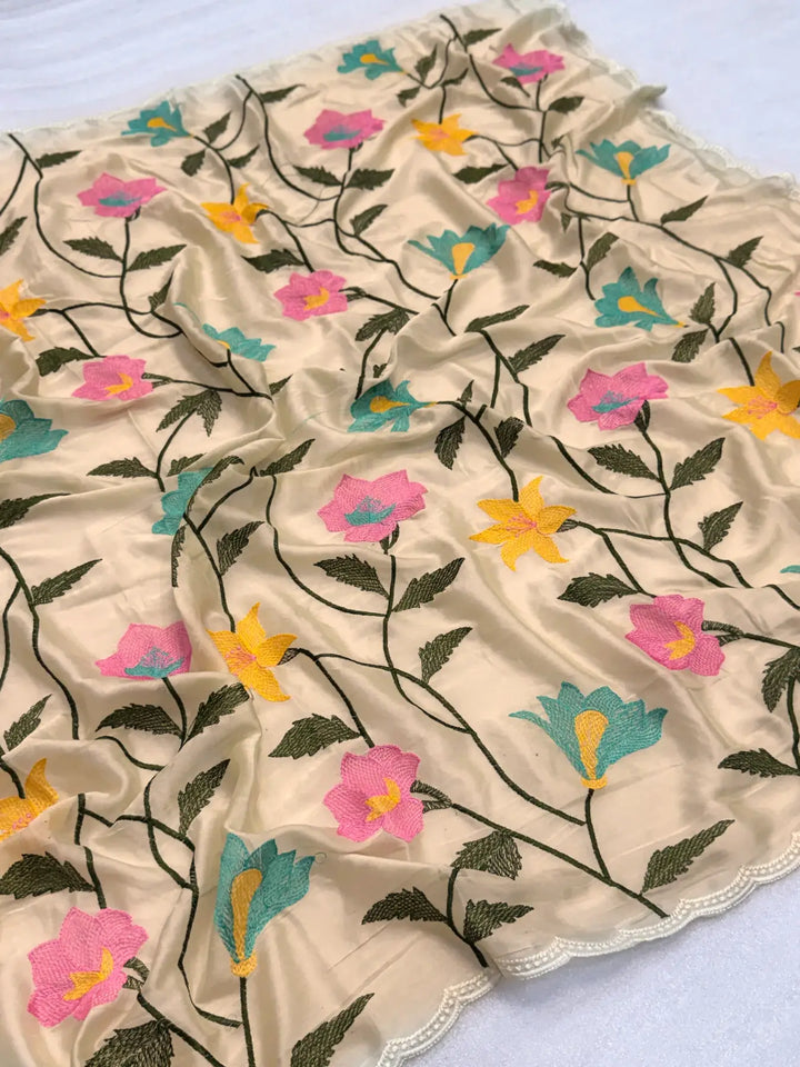 Blossom Tale Rangoli Silk Saree