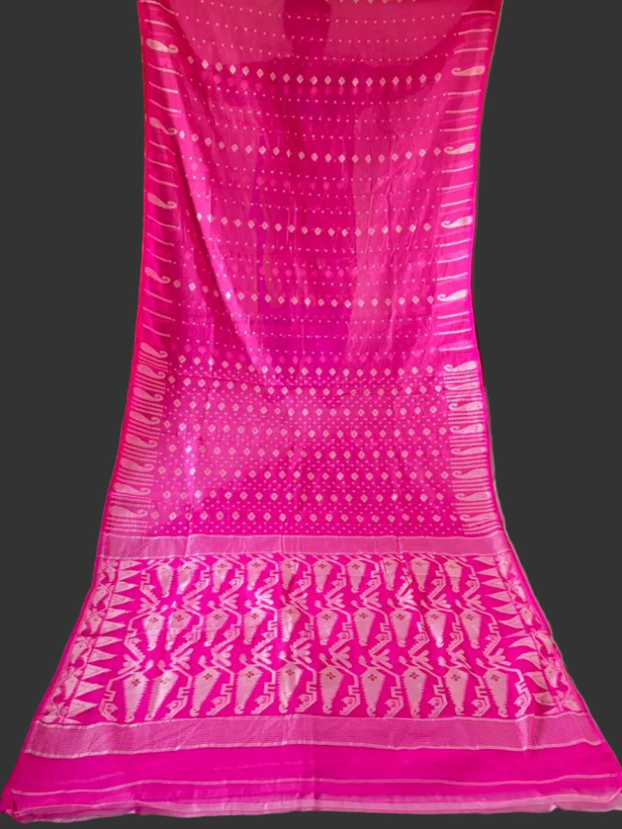 Moner Alo-Bengal Jamdani Saree (Pink)