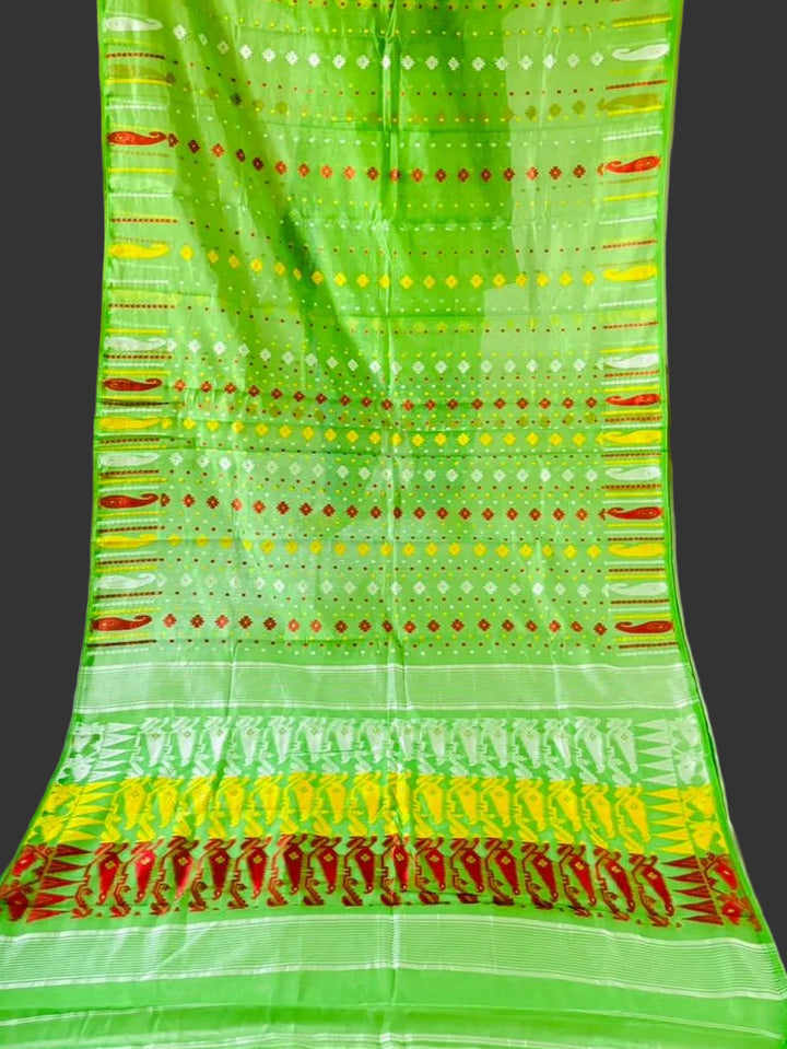 Moner Alo-Bengal Jamdani Saree (Green)