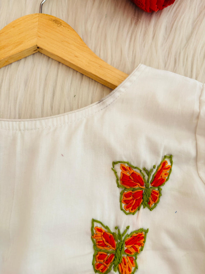 Graceful Wings Hand Stich Blouse