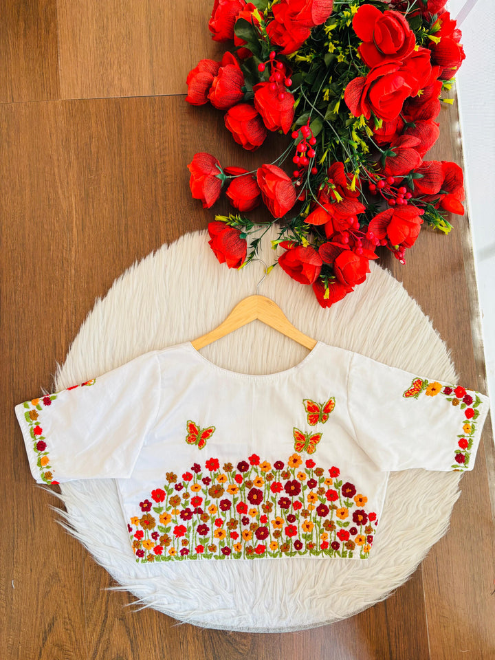 Graceful Wings Hand Stich Blouse