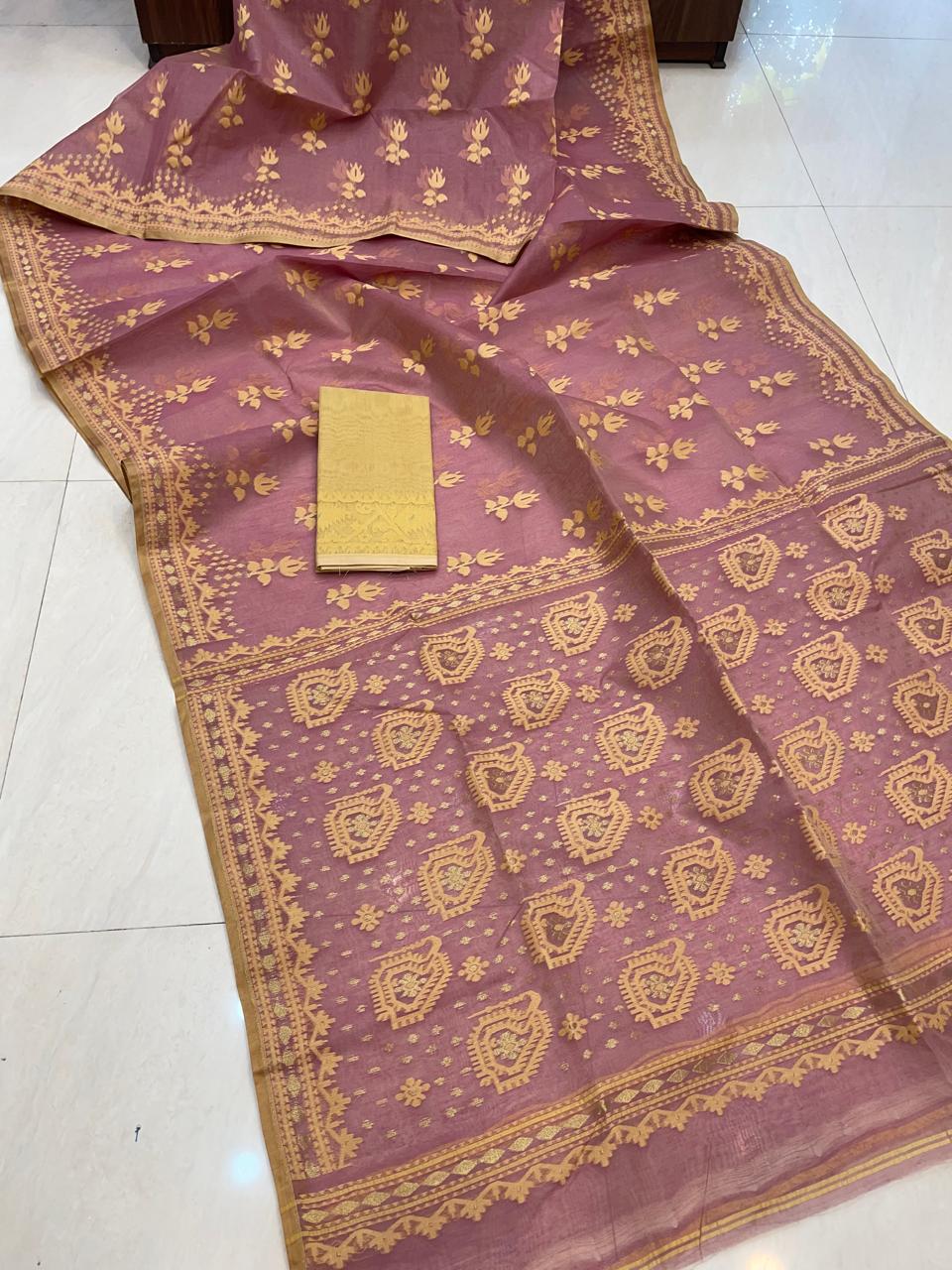 Pata Bahar Bengal Jamdani Saree