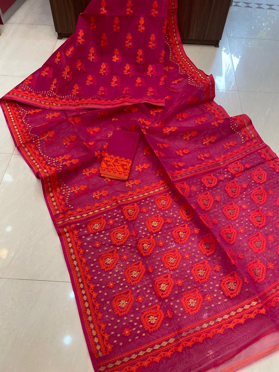 Pata Bahar Bengal Jamdani Saree