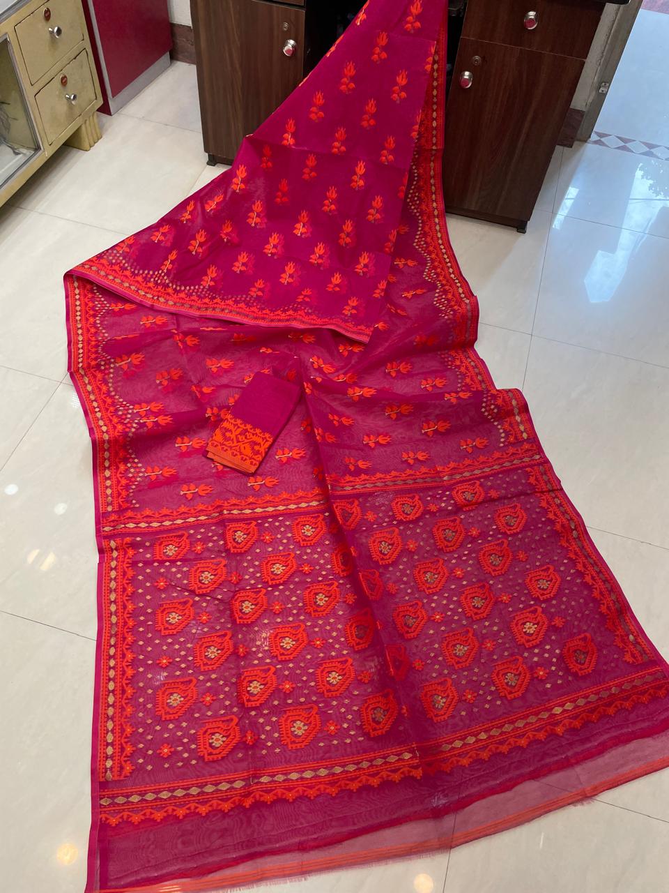 Pata Bahar Bengal Jamdani Saree
