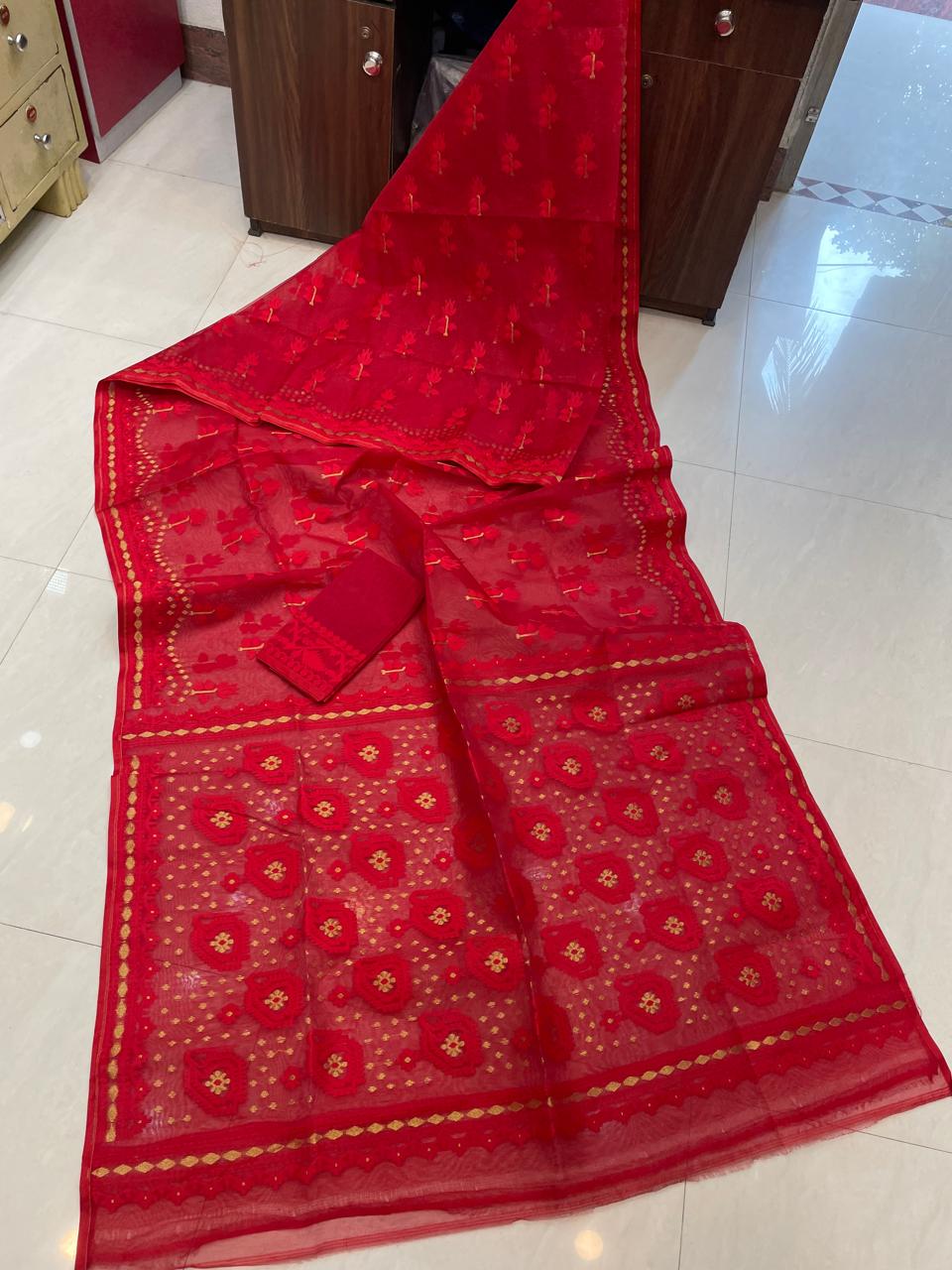 Pata Bahar Bengal Jamdani Saree