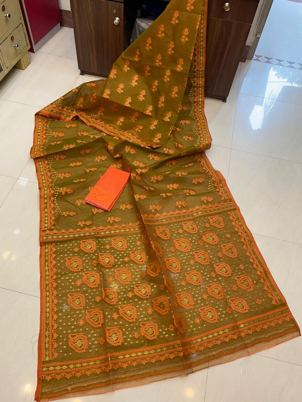 Pata Bahar Bengal Jamdani Saree